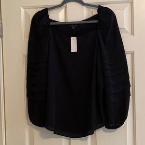 Adorable black square neck blouse